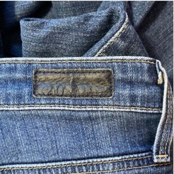 Adriano Goldschmied AG High-Rise Stevie Ankle Jeans Distressed Blue Denim Womens - Picture 10 of 11